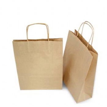 High Quality 120gsm 150gsm Custom Printed Brown Kraft Paper Bags For Restaurant Food Take Out