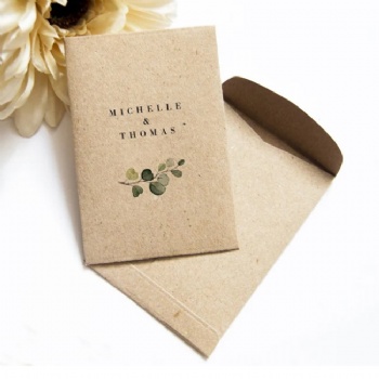 Custom Design Biodegradable Brown Kraft Vegetable Seed Storage Envelopes