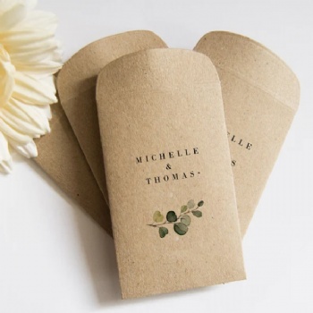 Custom Design Biodegradable Brown Kraft Vegetable Seed Storage Envelopes