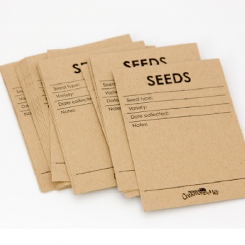 Custom Design Biodegradable Brown Kraft Vegetable Seed Storage Envelopes