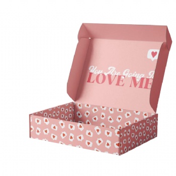 High Quality Custom Printed Pink Corrugated Shipping Mailer Boxes For Clothes Packaging