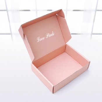 High Quality Custom Printed Pink Corrugated Shipping Mailer Boxes For Clothes Packaging