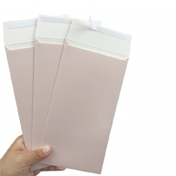 Custom A2 A4 A5 C4 C5 hard pink cardboard envelope packaging