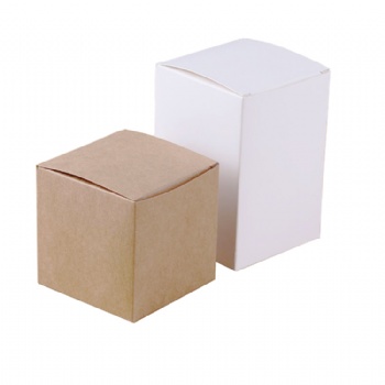 China Manufacturer Cheap Flat Pack Custom White Brown Kraft Gift Box Packaging For Candles