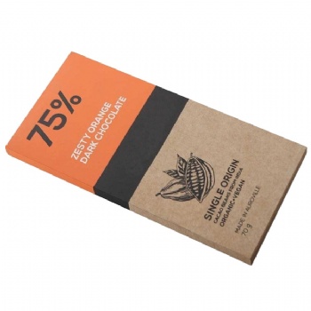 Eco-friendly Food Grade Nature Brown Kraft Paper Empty Chocolate Bar Packaging Box