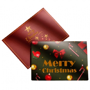 High Quality Personalised Christmas Greeting Cards Set With Kraft Envelope