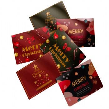 High Quality Personalised Christmas Greeting Cards Set With Kraft Envelope