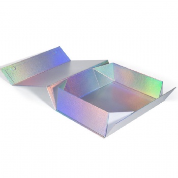 Fashion Style High Quality Custom Size Holographic Gift Packaging Magnetic Box