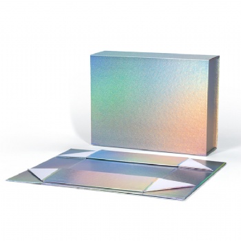 Fashion Style High Quality Custom Size Holographic Gift Packaging Magnetic Box