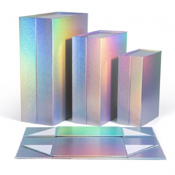 Fashion Style High Quality Custom Size Holographic Gift Packaging Magnetic Box