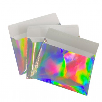 Hot Selling Custom Small Holograph Gift Envelope A4 Holographic Packaging Envelopes With Self Seal