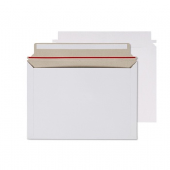 Self Sealed White Cardboard Paperboard Rigid Mailing Bag Rigid Mailers Paper Document Mailers