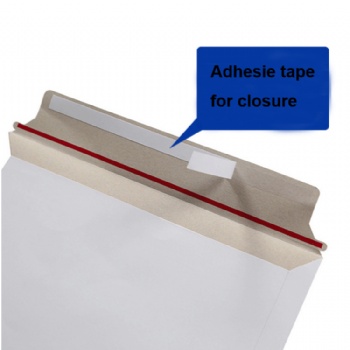 Self Sealed White Cardboard Paperboard Rigid Mailing Bag Rigid Mailers Paper Document Mailers