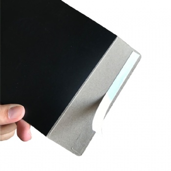 Custom printed black rigid cardboard mailer envelope packaging with self seal