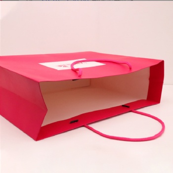 High Quality Plum Red Custom Paper Gift Bag Paper Shopping Bag Boutique For Cosmetics